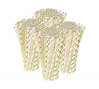 Pearl 400 pailles en papier à 4 couleurs et motifs