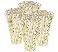 Pearl : 400 pailles en papier à 4 couleurs et motifs G