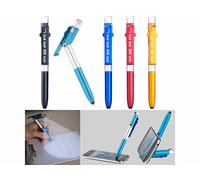 Pearl 5 stylos à bille 4 en 1 avec stylet, support smartphone et lampe led