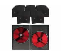 Pearl 50 boîtiers rectangulaires pour 2 DVD / CD - Noir