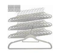 Pearl 60 cintres antidérapants avec clips - coloris gris clair