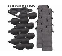 Pearl 8 kits sommeil avec masques occultant, bouchons d'oreilles et sacs de rangement