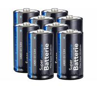 Pearl 8 piles super alcalines type D (LR20) 1,5 V