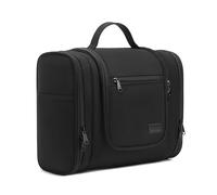 Pearl Angeli Trousse de toilette à suspendre pour femme, grande trousse de maquillage, résistante à l'eau, organiseur de voyage essentiel, noir