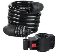 Pearl : Antivol spirale 1,8 m avec code à 4 chiffres et câble en acier 12 mm G