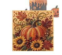 Pearl Art - 5D Fall Theme Holiday Handmade Rhinestone Painting Kit | 5D Fall Theme Pearl Rhinestone Art Kit, DIY Handmade Gem Painting Decorations For Adults Beginners Home Holiday Birthday