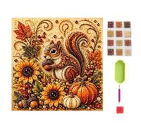 Pearl Art - 5D Fall Theme Holiday Handmade Rhinestone Painting Kit | 5D Fall Theme Pearl Rhinestone Art Kit, DIY Handmade Gem Painting Decorations For Adults Beginners Home Holiday Birthday