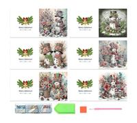 Pearl Art Carte de vœux pour loisirs créatifs Décorations faites à la main | Carte de vœux de Noël avec perles pour fête d'anniversaire, détente, w nd, réunion de famille