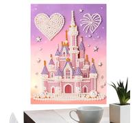 Pearl Art - Castle Design Beads, Handcrafted Mosaic Portrait, Three Dimensional Texture Finish, Creative Hobby Crafting Kit, Home Gallery Supply, Decorative Frame 30x40cm Project Set Display