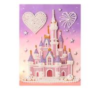 Pearl Art Craft For Adults - Enhances Room Decor, 30x40cm 3D Handmade Framed Castle, Beaded Art Painting Kit, Premium Quality Canvas & Wood, For Restaurants Hotels & Homes, Gift Idea