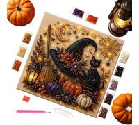 Pearl Art Kit d'art effrayant pour les débutants pour Halloween | Kit de bricolage de perles fantôme d'Halloween - Kit de bricolage - Décoration d'intérieur effrayante - Art de perles mignon