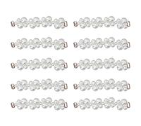 Pearl Bag Chain 10pcs | Metal Clasp Polishing Process for Color - Fast Shine | Synthetic Pearl Strap for Phone Cases/Keychains/Shoes | Decorative Craft Accessories (XKspbgl)