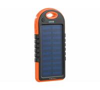 Pearl Batterie de secours solaire 3000 mAh avec 2 ports USB + mini lampe LED PB-30.s