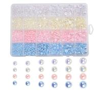 Pearl Beads, Half Round Pearls, Tiny Flat Back Ornaments, DI Y Jewelry Making Supplies, Decorative Craft Beads for Home, Salon, Phone Case Decoration, Women, Fashion Accessories, 7.48x5.2 inches