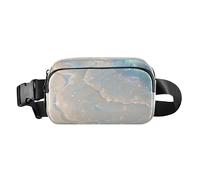 Pearl Blue Dream Sac banane tendance pour homme et femme Mini sac à bandoulière avec sangle réglable pour entraînement, course à pied, randonnée, Pearl Blue Dream, 1 size