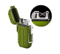 Pearl Briquet électronique rechargeable à double arc électrique, coloris olive