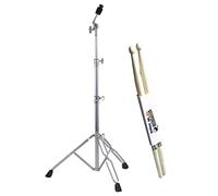 Pearl C-830 Support de cymbale double droite + baguettes Keepdrum