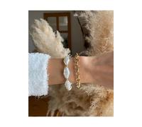 Pearl Chain Bracelet Set Adjustable Two Piece Elegant Minimalist Layered Fashion Jewelry Gift for Her