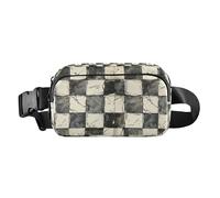 Pearl Checkerboards Sac à bandoulière tendance pour homme et femme résistant à l'eau avec sangle réglable pour le shopping, le sport, le travail