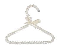 Pearl Cintre pour enfant en métal avec perles délicates Motif papillon Blanc 30 cm