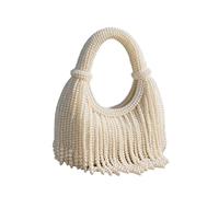 Pearl Clutch Portefeuille élégant avec fermeture éclair | Sac à bandoulière en perles pour voyage, anniversaire, bal de fin d'année, fête prénuptiale, petite amie, adultes