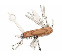 Pearl Couteau de poche multifonction 16 en 1 avec manche en bois
