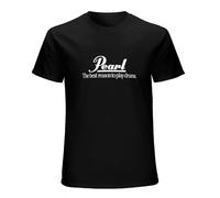 Pearl Drums T-Shirt Men Shirt Rock Tee Black M