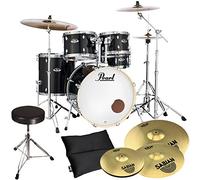 Pearl Export exx725sz/C31 Black + Sabian Set de cymbales + Tabouret gratuit.