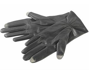 Pearl Gants hommes en cuir pour écrans tactiles capacitifs T: L