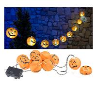 Pearl Guirlande à LED 10 lampions, "Citrouilles d'Halloween", à piles