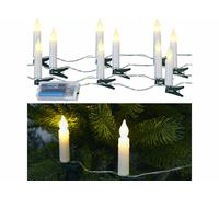 Pearl Guirlande LED à piles avec 10 bougies - 1,3 m