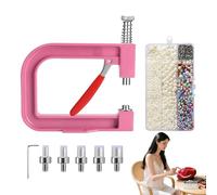 Pearl Handmade Setting Machine - Beads Hand Press | Beads Rivet Fixing Machine | Pearl Strass Machines | Pearls Setting Tool Set | Handmade Rivet For Jewelry Clothing Decoration Wedding