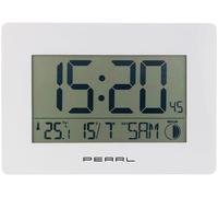 Pearl Horloge radio-pilotée avec température et date - Blanc