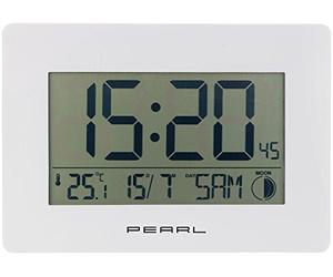 Pearl Horloge Radio-pilotée avec température et Date - Blanc