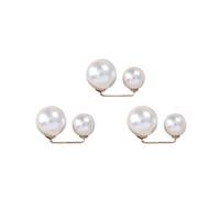 Pearl Lot de 100 épingles à nourrice pour femme : broches à double perle, décoration à revers en métal et accents de cardigan, One Size, Acrylique, Pas de pierre précieuse