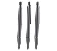 Pearl Lot de 3 stylos-billes à poussoir en métal avec boîte de rangement