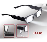 Pearl Lunettes de lecture à LED - Avec batterie - Dioptrie +3,0