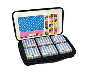 Pearl Paint Craft Dot Boîte à outils portable avec 64 compartiments | Boîte à compartiments transparents - Organiseur anti-poussière, rangement de peinture à pierres précieuses pour maison