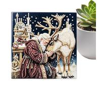 Pearl Painting Kit - Christmas Reindeer Tree DIY Diamond Art Wall Decor