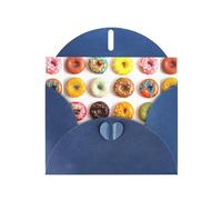 Pearl Paper Carte de vœux imprimée Différentes saveurs de beignets avec enveloppe, intérieur vierge pour anniversaire, Noël, toutes les occasions, 15,2 x 10,2 cm