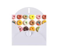 Pearl Paper Carte de vœux imprimée Différentes saveurs de beignets avec enveloppe, intérieur vierge pour anniversaire, Noël, toutes les occasions, 15,2 x 10,2 cm