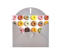 Pearl Paper Carte de vœux imprimée Différentes saveurs de beignets avec enveloppe, intérieur vierge pour anniversaire, Noël, toutes les occasions, 15,2 x 10,2 cm