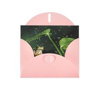 Pearl Paper Carte de vœux imprimée grenouille arbre de paix avec enveloppe, intérieur vierge pour anniversaire, Noël, toutes les occasions, 15,2 x 10,2 cm