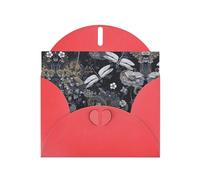 Pearl Paper Carte de vœux imprimée libellules grise avec enveloppe, intérieur vierge pour anniversaire, Noël, toutes les occasions, 15,2 x 10,2 cm