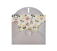 Pearl Paper Carte de vœux imprimée tête de mort mexicaine avec enveloppe, intérieur vierge pour anniversaire, Noël, toutes les occasions, 15,2 x 10,2 cm