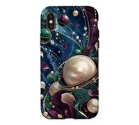Pearl Planet Cluster Espace céleste Esthétique Coque pour iPhone X/XS