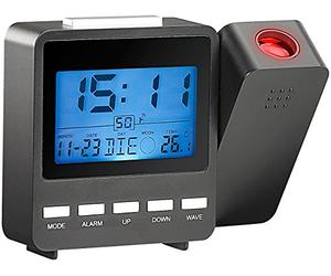 PEARL Réveil Radio-piloté Multifonction à Projection DAC-662.Beam