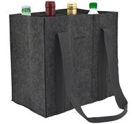 Pearl Sac de Transport en Feutre pour 6 Bouteilles - Coloris Anthracite