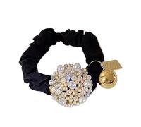 Pearl Scrunchies, Elastic Ponytail Holders, Fashionable Hair Bands, Strong Elastic Design, Elegant Pearl Detailing, 4 Packs, Perfect for Ponytails, Braids, and Buns, 2,36 x 2,36 x 0,39 in