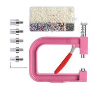 Pearl Setting Tool - Machine à perles avec applicateur artisanal, 5 tailles Rivet Device for Hat Embellishment | Bijoux and Clothing DIY, Party, Wedding Decor, Bags, Pearl Accessories, DIY Craft
